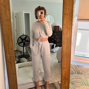 Gymshark loungewear set in Gray size small